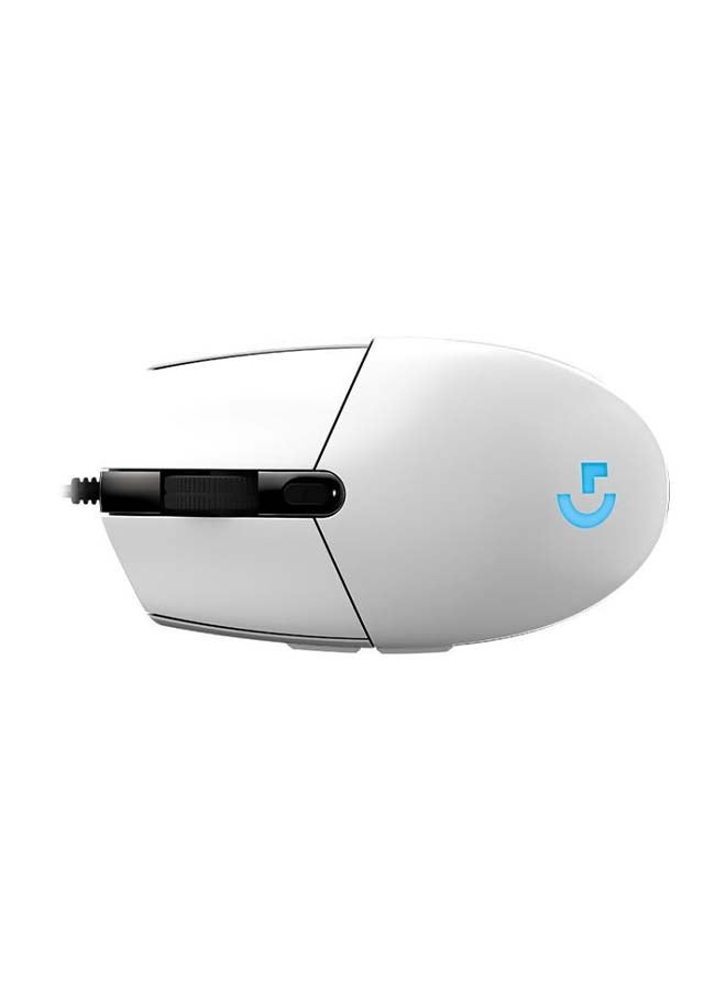لوجيتيك ماوس ألعاب لايت سينك G102 بإضاءة RGB قابلة للتعديل، 6 أزرار قابلة للبرمجة، مستشعر بدرجة الألعاب، وتتبع بقيمة 8000 DPI وبـ 16.8 مليون لون، وبوزن خفيف (بلون أبيض) - Image 4