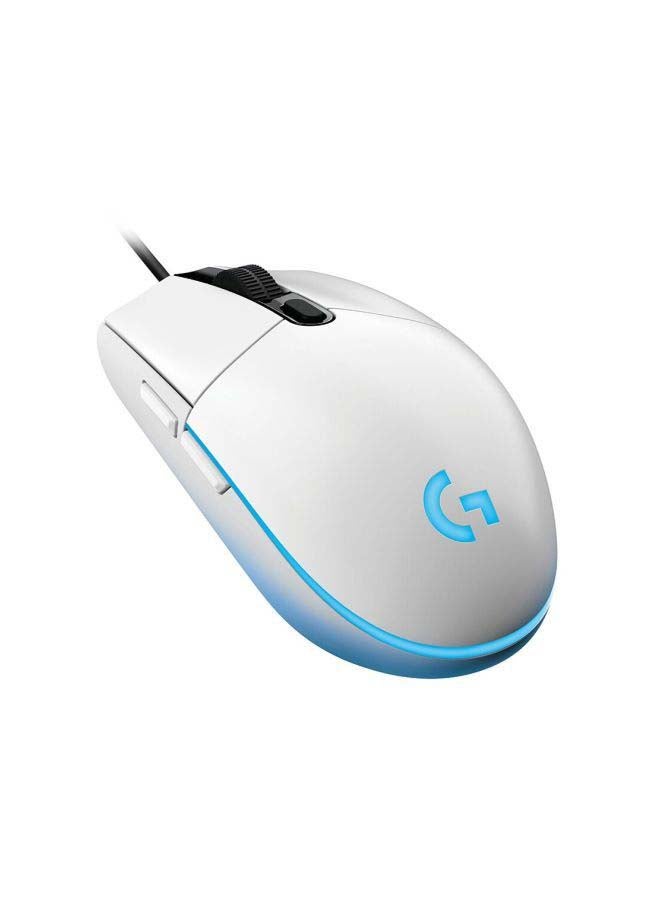 لوجيتيك ماوس ألعاب لايت سينك G102 بإضاءة RGB قابلة للتعديل، 6 أزرار قابلة للبرمجة، مستشعر بدرجة الألعاب، وتتبع بقيمة 8000 DPI وبـ 16.8 مليون لون، وبوزن خفيف (بلون أبيض) - Image 3