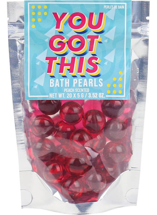 Gift Republic Bath Pearls You Got This 20-Pack Peach Scent, Multicoloured - Image 1