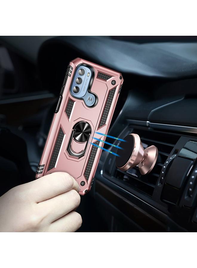 اس-توب جراب لهاتف Motorola Moto G31 / G41 جراب هاتف مقاوم للصدمات من مادة TPU + PC مع حامل - Image 5