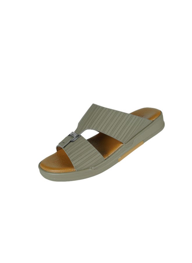barjeel uno - Barjeel Uno Mens Arabic Sandals MSA-103 Beige - Image 1