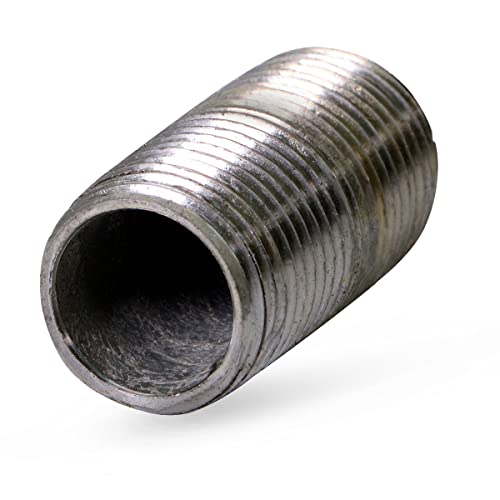 SUPPLYGIANT Supply Giant OQHM3000 Close Galvanized Steel Nipple Pipe Fitting with 3 Nominal Size Diameter - Image 1