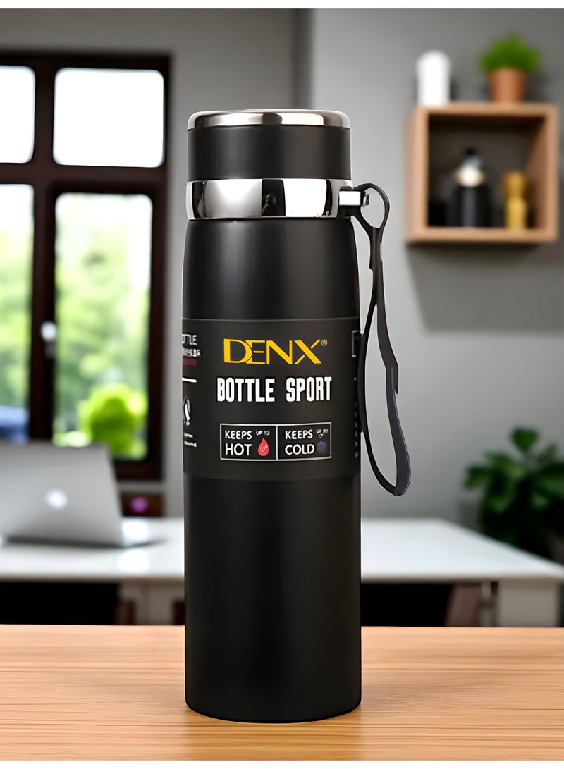 Denx Bottle Support -Stainless Steel Thermos Bottle – 1000ml Capacity, Tea-Water Separation, 24H Cold Lock, 12H Heat Preservation, With Tea Strainer & Drawstring Cover, DX2056 - Image 1