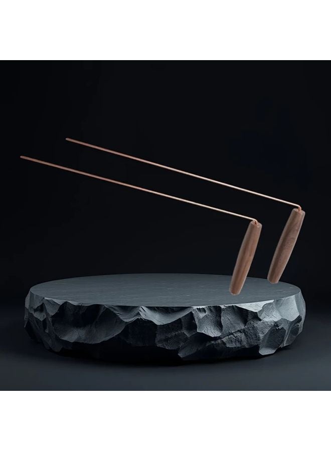 One Pair Pure Copper Divination Rods With Walnut Handle For Water Source And Treasure Finding - Image 4