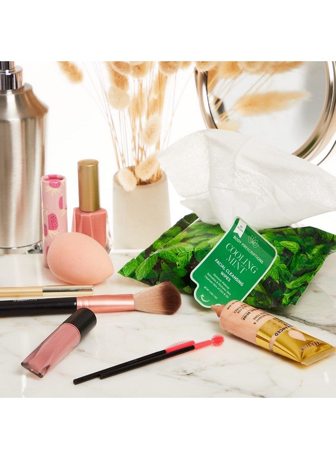 Body Prescriptions Makeup Remover Wipes Bulk 5 Pack 150 Facial Cleansing Cloths Removes Makeup Mascara Dirt And Oil (Mint Rosehip Vitamin C Lavender And Coconut) - Image 4