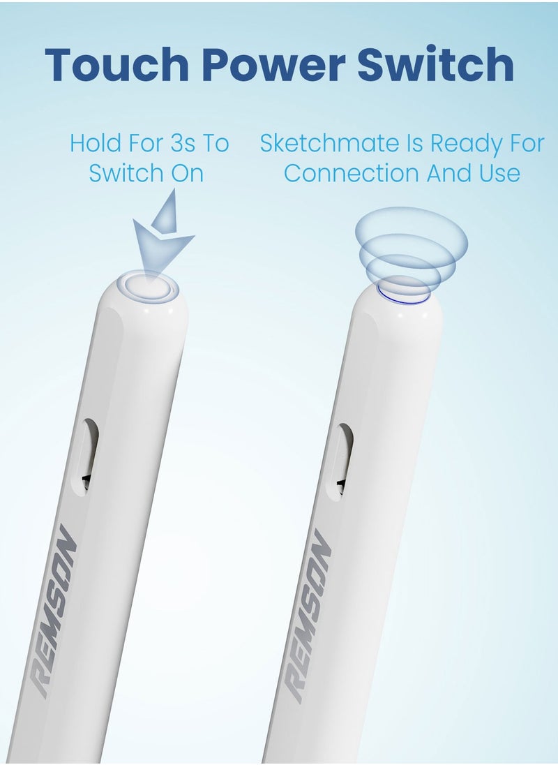 Remson - Remson Sketchmate Bluetooth Stylus Pen with Wireless Magnetic Charging Compatible with Apple iPad Series 2018 and later - Image 1