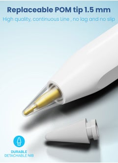 Remson قلم Remson Sketchmate Bluetooth Stylus مع شحن مغناطيسي لاسلكي متوافق مع أجهزة Apple iPad Series 2018 والإصدارات الأحدث  - Image 4