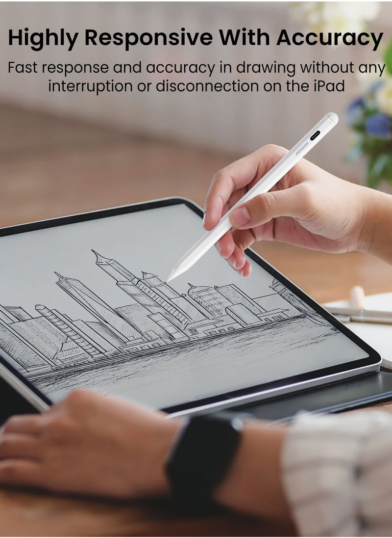 Remson - Remson Sketchmate Bluetooth Stylus Pen with Wireless Magnetic Charging Compatible with Apple iPad Series 2018 and later - Image 1