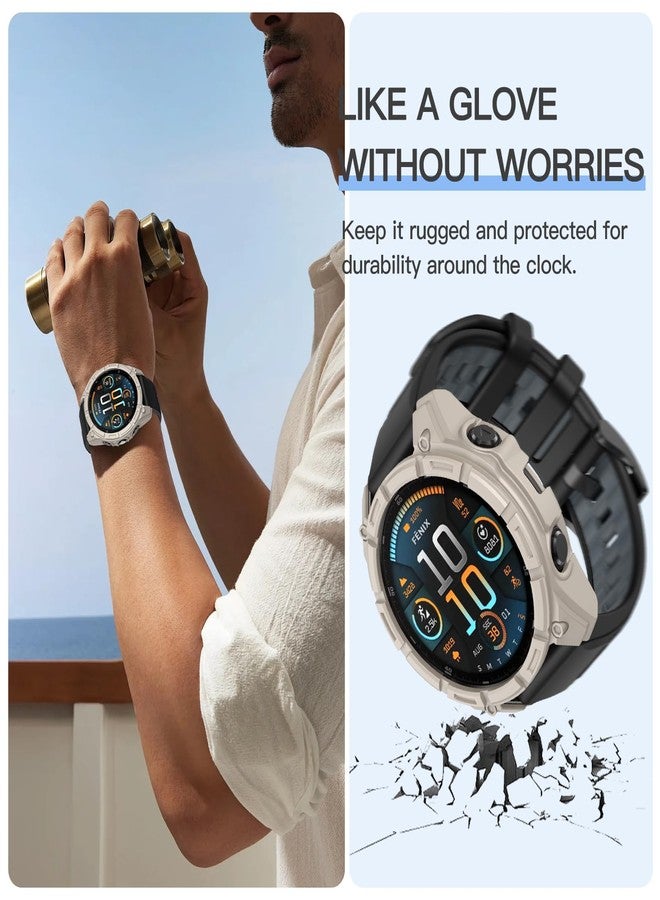 OVERSTEP Case Cover Compatible with Garmin Fenix 8 47mm Solar,Soft Anti Drop Replacement Protective Cases Smart Watch Accessories. - Image 3