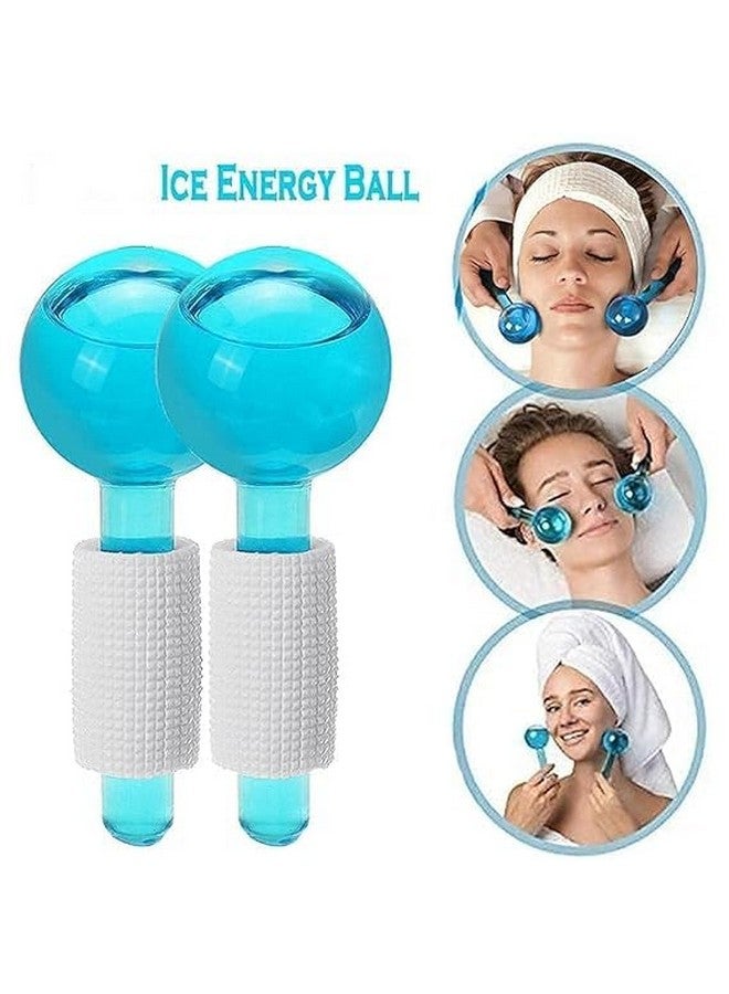 PRISO Facial Ice Globe Smart Cool Face Roller Ball Facial Massage Tools For Neck Eye Circle Reduce Puffiness Anti Ageing Wrinkles Soothing Firming Skin Energy Beauty Crystal Ice Ball. - Image 3
