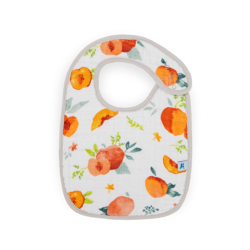 Little Unicorn Premium Classic Bib 3 pack | Adjustable as baby grows | Soft fabric on skin | Great for first time eaters (Georgia Peach) - Image 2