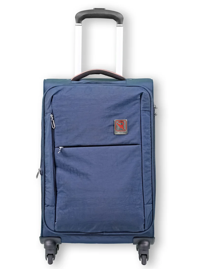 Reflection Expandable Soft Trolley Luggage – 28" Carry-On with TSA Lock, Double Security Zipper & 360° Spinner Wheels, Navy Blue