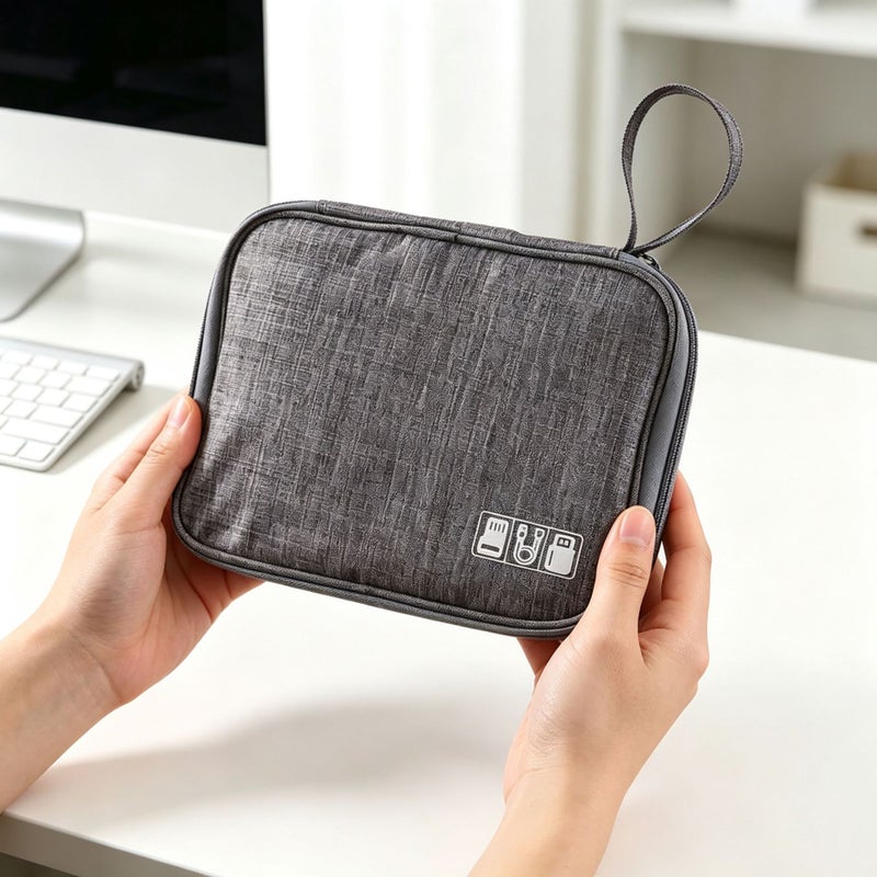 Portable Travel Cable Organizer Pouch for Digital Accessories and Chargers - Image 5