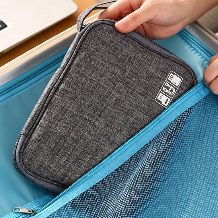 Portable Travel Cable Organizer Pouch for Digital Accessories and Chargers - Image 3