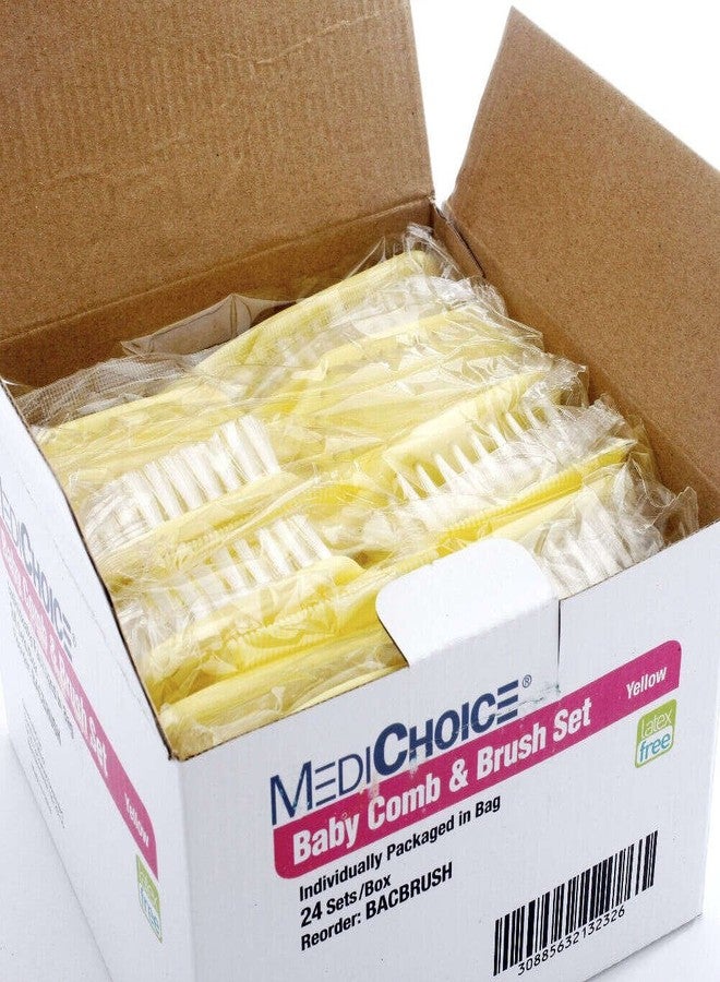 MediChoice Brush and Comb Sets, Baby, Extra Soft Bristle, Plastic (Box of 24) - Image 3