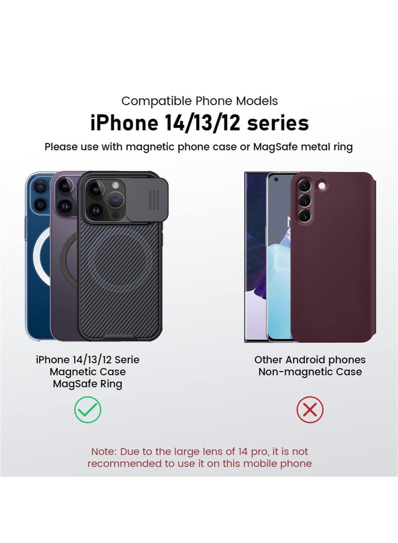 Captaintech Detachable Phone Mount, for Magsafe Phone Mount for Wall/Car/Monitor/Laptop, Detachable Magnetic Phone Holder for iPhone 14 13 12 Pro/Pro Max, with 2 Base, Black - Image 5