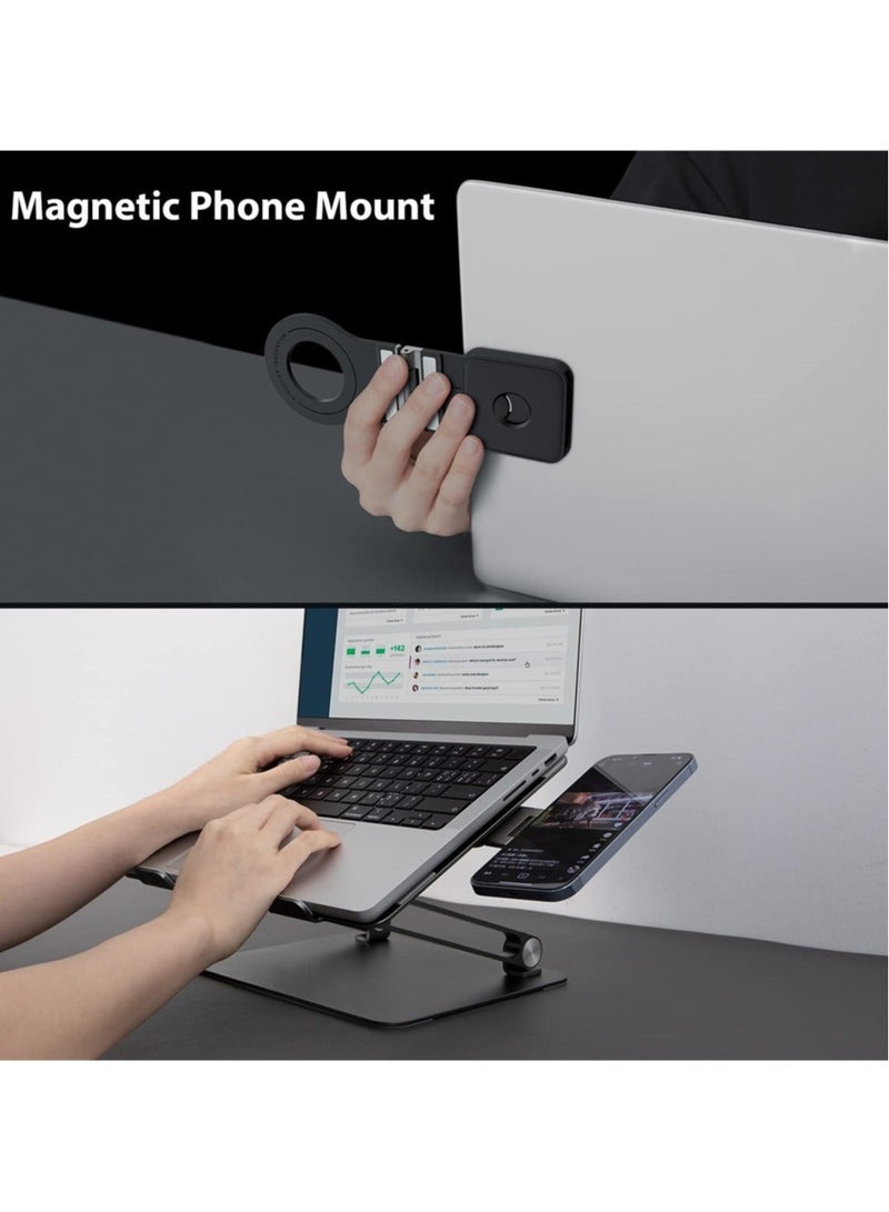 Captaintech Detachable Phone Mount, for Magsafe Phone Mount for Wall/Car/Monitor/Laptop, Detachable Magnetic Phone Holder for iPhone 14 13 12 Pro/Pro Max, with 2 Base, Black - Image 4