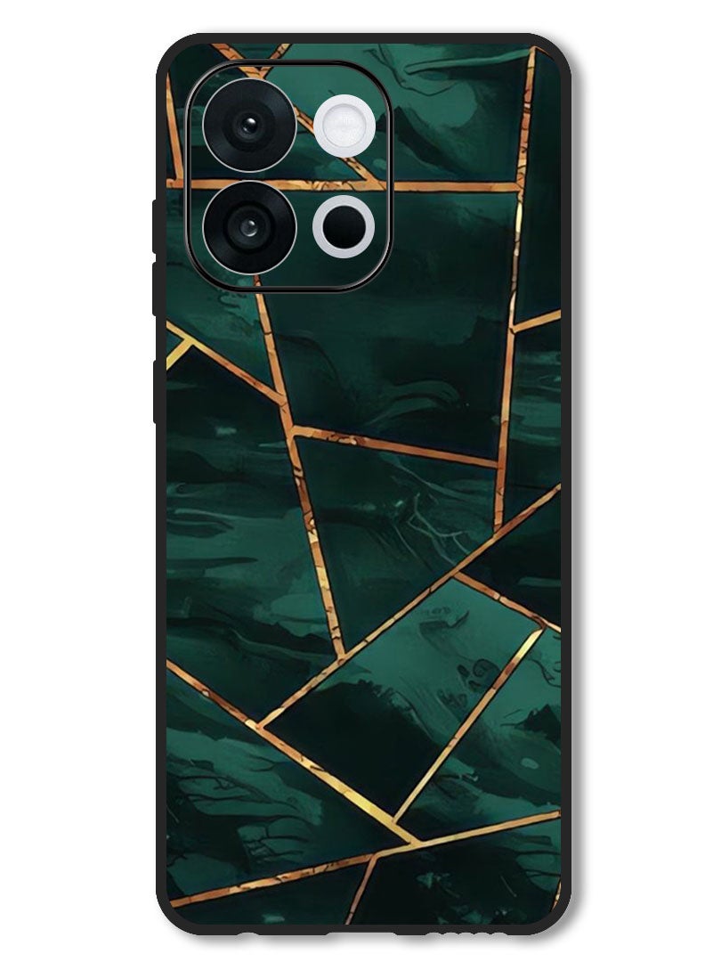 Theodor Case Compatible with OnePlus 13T 6.32 Inch Protection Shockproof Bumper Cover Green Pattern - Image 1