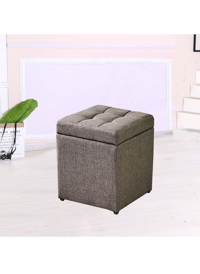 LINGWEI - Ottoman Storage Foot Stool Footrest Stool Multifunction Storage Box Bench Seat Footrest Toy Box Shoe Change Chair Bench - Image 1