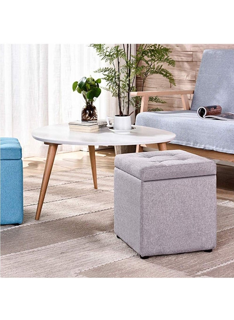 LINGWEI - Ottoman Storage Foot Stool Footrest Stool Multifunction Storage Box Bench Seat Footrest Toy Box Shoe Change Chair Bench - Image 1