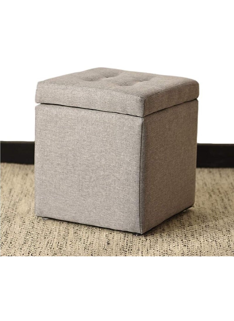 LINGWEI - Ottoman Storage Foot Stool Footrest Stool Multifunction Storage Box Bench Seat Footrest Toy Box Shoe Change Chair Bench - Image 1