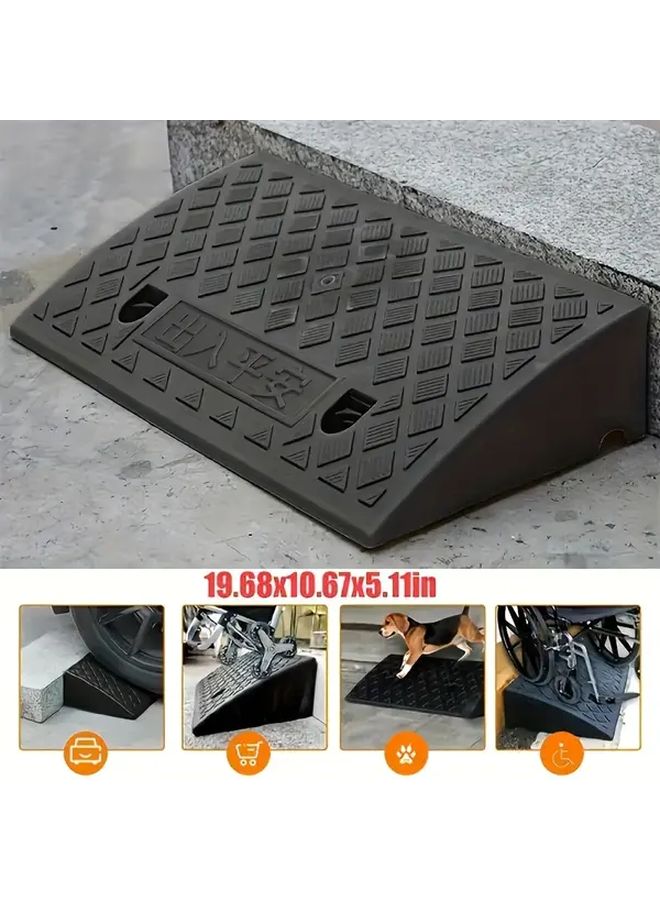1 Pack Thickened Heavy Duty Portable Car Ramps With Bolt On Fixing Durable Steel Construction Non Slip Surface For Lawn Thresholds Wheelchairs And Pets - Image 4