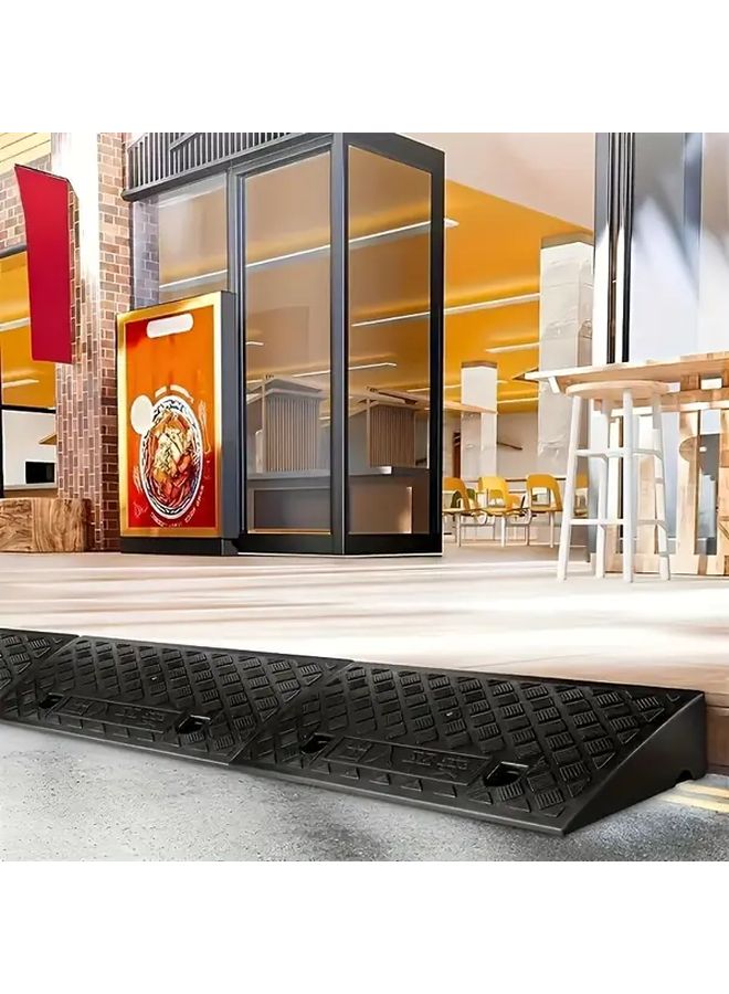 1 Pack Thickened Heavy Duty Portable Car Ramps With Bolt On Fixing Durable Steel Construction Non Slip Surface For Lawn Thresholds Wheelchairs And Pets - Image 1
