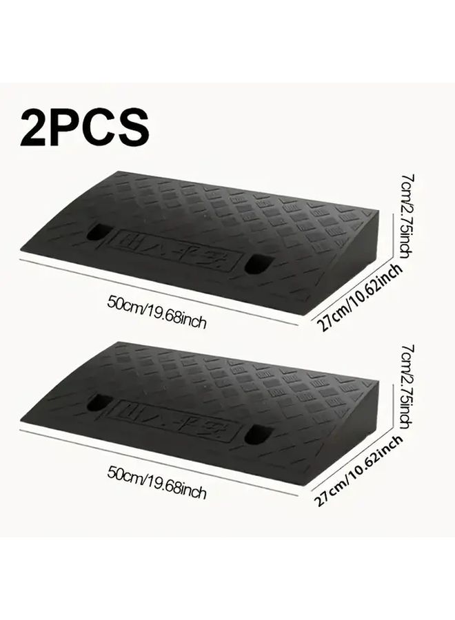 1 Pack Thickened Heavy Duty Portable Car Ramps With Bolt On Fixing Durable Steel Construction Non Slip Surface For Lawn Thresholds Wheelchairs And Pets - Image 2