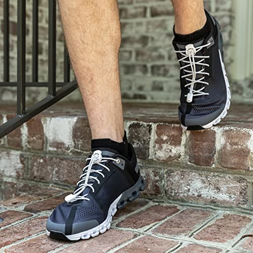 Lock Laces No-Tie Elastic Shoelaces (2-Pack) – One Size Fits All – Original Elastic Lacing Solution for Sneakers, Running & Athletic Shoes (Black-White) - Image 5