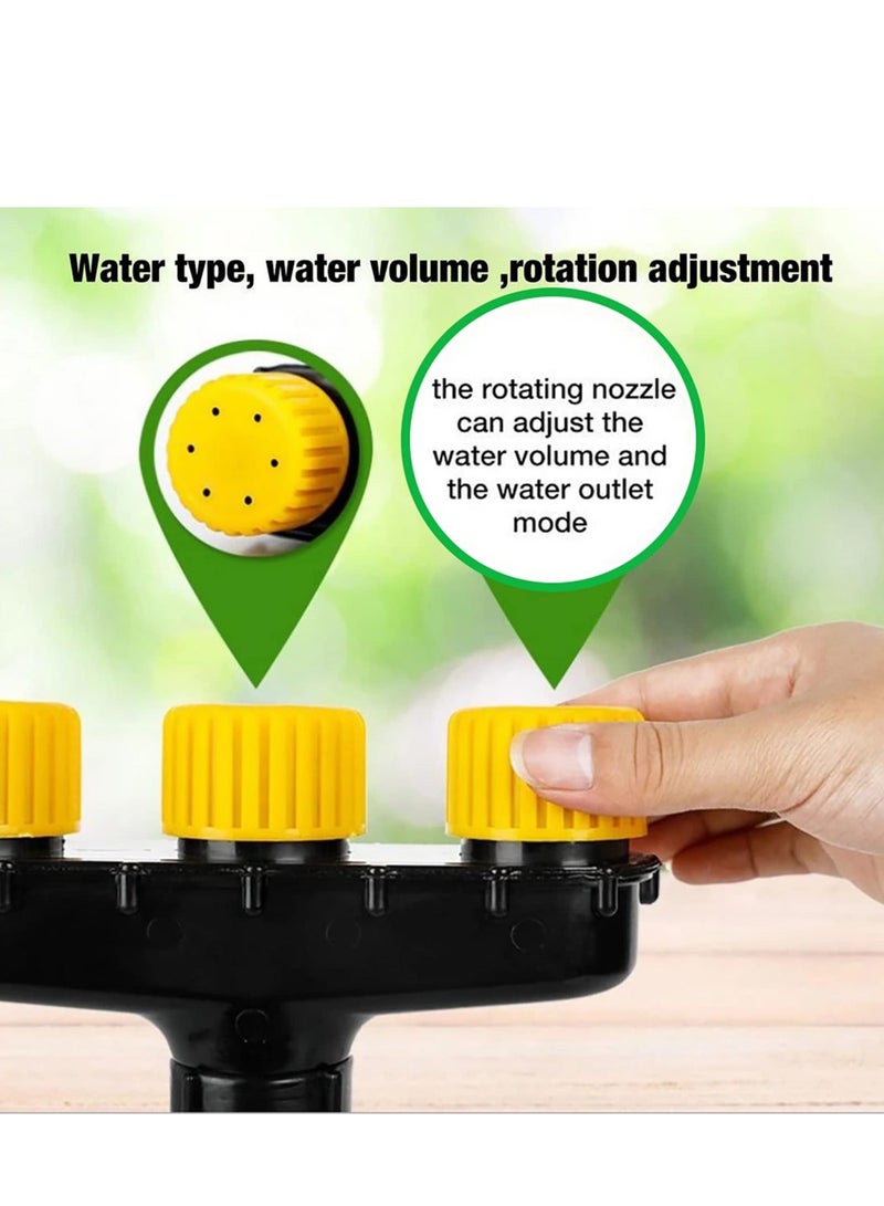 XiuWoo Garden Porous Sprayer Atomizer Nozzles Sprinkler Adjustable Water Spray Range Multi-head Sprinklers with 3 Nozzles(1-1.2 In) Pump for Outdoor Lawn - Image 3