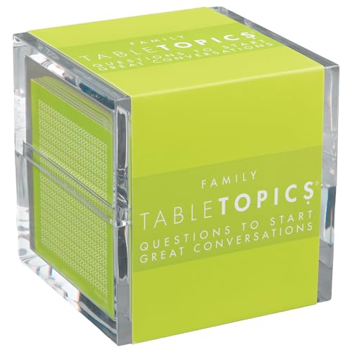 TableTopics Family Conversation Cards for Kids & Parents with 135 Questions for Fun & Connection at Dinnertime, Game Night, & Classrooms - Image 1