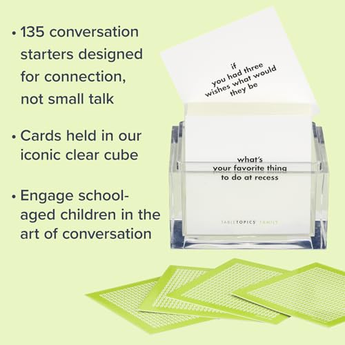 TableTopics Family Conversation Cards for Kids & Parents with 135 Questions for Fun & Connection at Dinnertime, Game Night, & Classrooms - Image 3