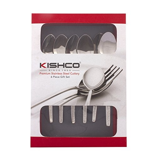 Kishco Parma Stainless Steel Tea Spoon Set - Pack of 6 - Image 1