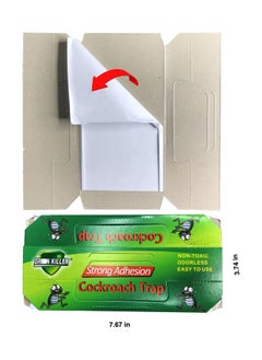 green killer مصيدة الصراصير، قاتل الصراصير، مصيدة لاصقة غير سامة للاستخدام الداخلي، مصيدة غراء الحشرات للصراصير  - Image 4