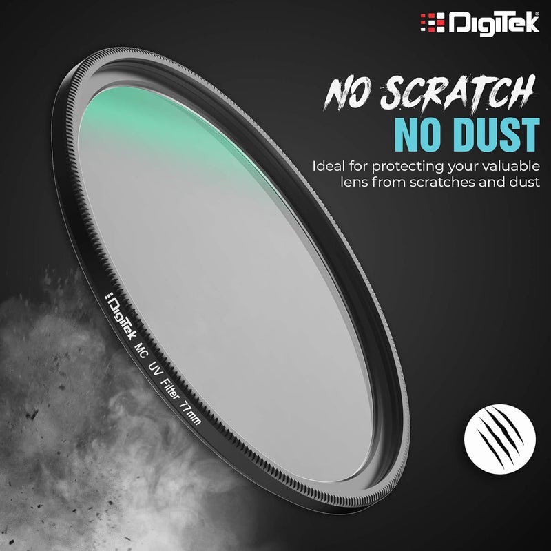 Digitek ® (MCUV77 MM) 77mm MC UV Filter with 16 Multi-Coated Layers for DSLR Camera Lens Protection from UV Rays, Dust & Scratches - Image 2