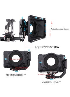 Fotga DP3000 M3 4x4 Swing-Away Matte Box for 15mm Rail Follow Focus Rig DSLR Mirrorless Camera Canon EOS R EOS-1D X 5D 5DS R 6D 7D II III IV Nikon Z6 Z7 D5 D850 Sony A7 A7R A7S II III IV A7IV BMPCC 4K