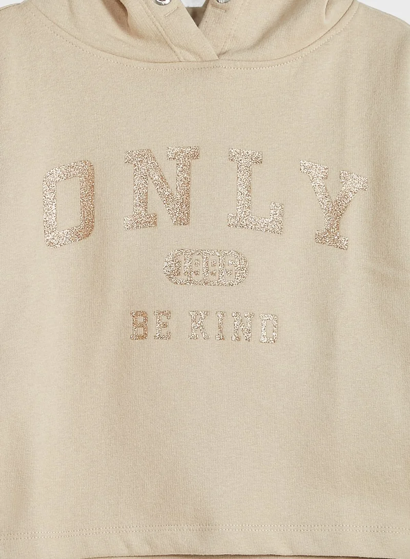 only_kids Kids Shimmer Logo Hoodie