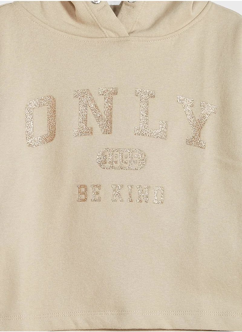 only_kids Kids Shimmer Logo Hoodie
