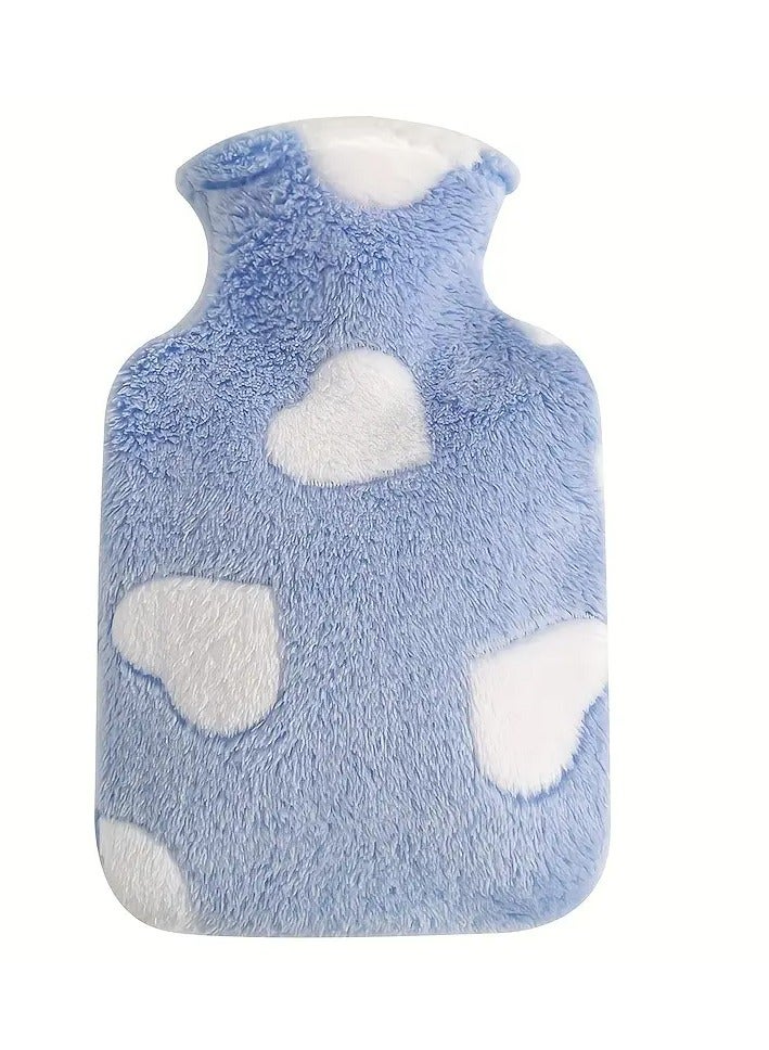 تشاين قربة الماء الساخن بغطاء فرو خارجي ,زجاجة الكمادات الساخنة والباردة ,تهدئة ألام الطمث وبرودة الأطراف وألام العظام وسخونة الجسم متعددة الاستخدامات,وردي - Image 2