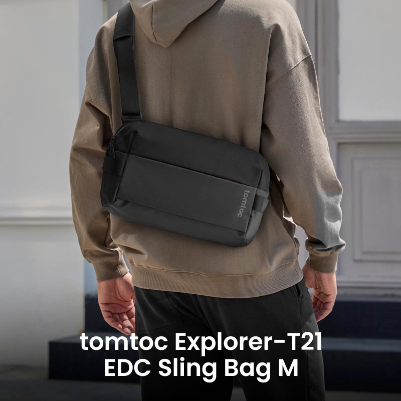 Tomtoc حقيبة سلاينغ tomtoc 7L لجهاز iPad Air M4/M3 بحجم 11 بوصة لعام 2026، iPad Pro 2025 (M5/M4)، iPad (A16)، حقيبة كتف مقاومة للماء للرجال والنساء، حقيبة صدر غير رسمية للاستخدام اليومي للسفر، العمل، الصالة الرياضية، الرياضة - Image 2