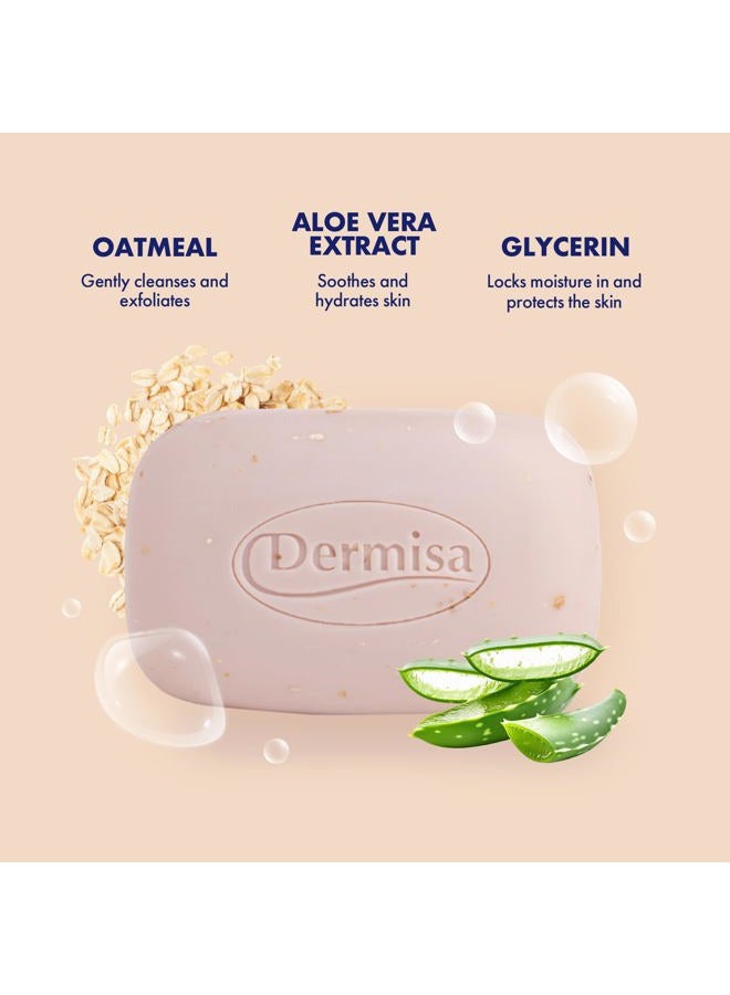 DERMISA Soap Exfoliating Oatmeal, 3 oz, Pack of 3 - Image 3