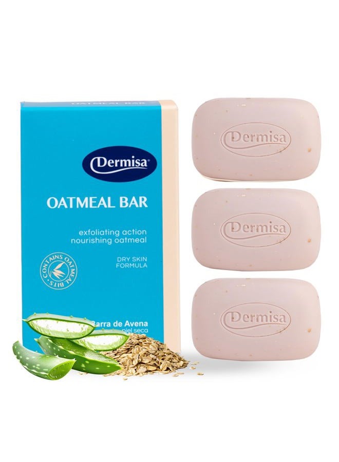 DERMISA Soap Exfoliating Oatmeal, 3 oz, Pack of 3 - Image 1