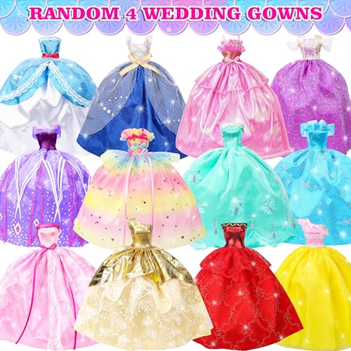 Style Shine Doll Clothes and Accessories Set Wedding Gowns Evening Dresses Fashion Dresses Casual Outfits Top and Pant Swimsuit Bikini Hangers Shoes and Accessories Toys for Girl Gift - Image 5