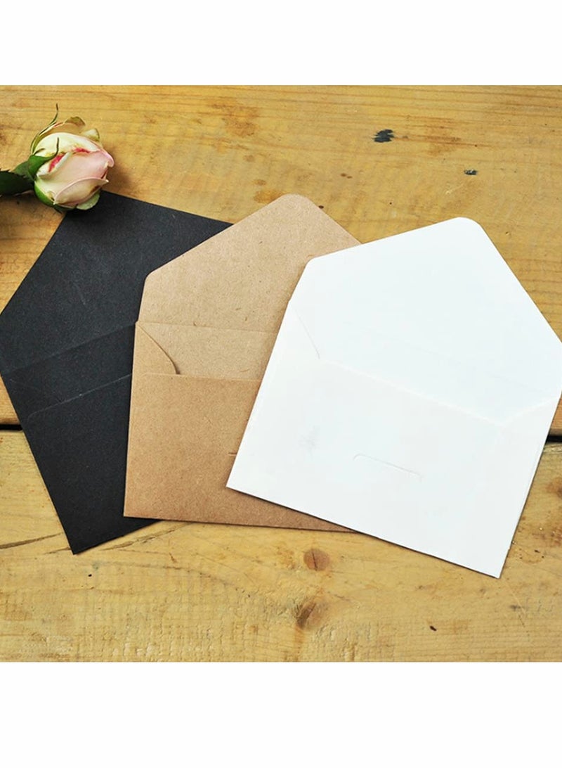 KASTWAVE 60pcs Envolopes Retro Mini Size Brown Envelopes Kraft Paper Envelopes for Coins Business Cards - Image 2