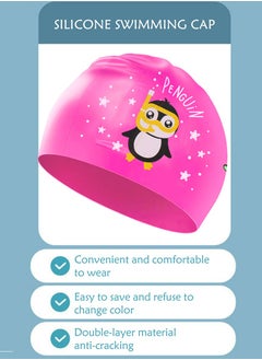 Kids Swimming Cap With Cute Penguin Shape On it, Made Of High Quality Silicone, Odorless and Skin Friendly, Best For Comfortable and Safe Swimming and Bathing, It Protects Your Hair, Ears and Skin - pzsku/ZACF1DB4B8DED21882A95Z/45/_/1715339595/f8525451-a06e-402b-91e7-2eb3af6e86fb