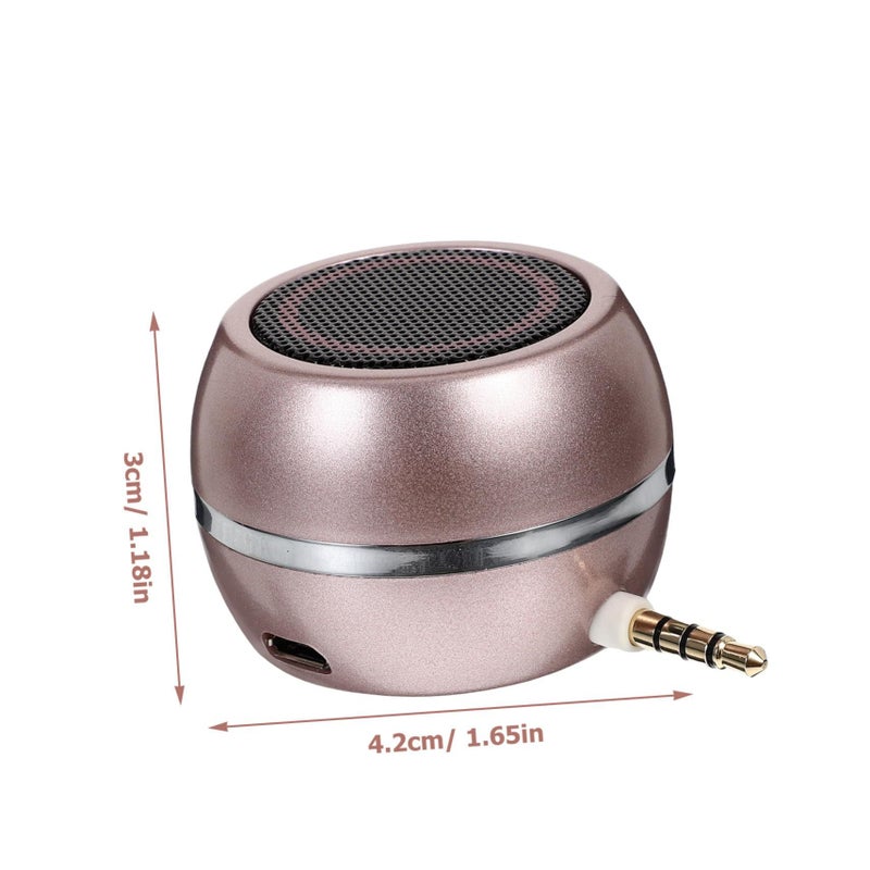 Mini Plug In Aux Computer Speaker Compact Portable Voice Box With Bass For Laptop Phone Tablet Space Saving Vertical Design Sound Amplifier In Gold - Image 3