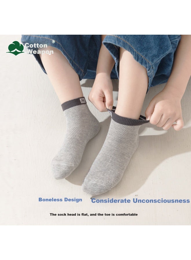 Cotton weapons Cotton Odor-resistant Children's Socks Boys Girls Socks Teenagers Seamless Socks Pure Cotton Absorbent 7a Grade Antibacterial Wear-resistant Mid-tube Socks - Image 5