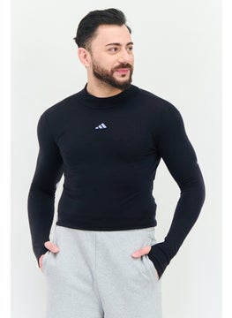 Adidas Men Sportswear Fit  Long Sleeve Running T-Shirt, Black  - Image 1