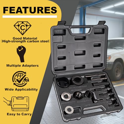 Rpeconu 14PCS Power Steering and Alternator Pulley Tool Kit, Replace Vehicle Steering Pump and Car Repair Tools, Essential Car Repair Tools for Mechanics with Storage Case - Image 3