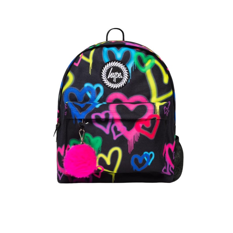 Hype Girl's Graffiti Hearts Backpacks, One Size - Image 1